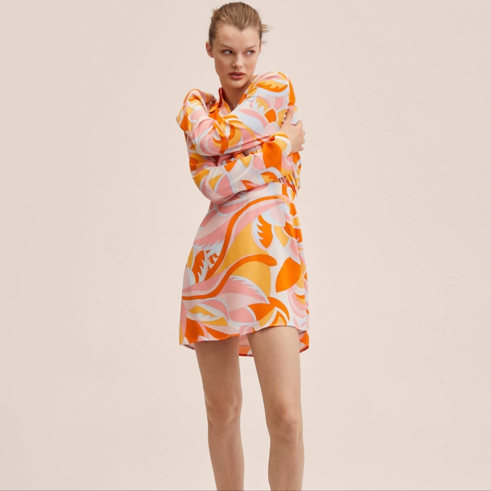 Mango Colorful Patterned Mini Dress - Picture 2 of 11